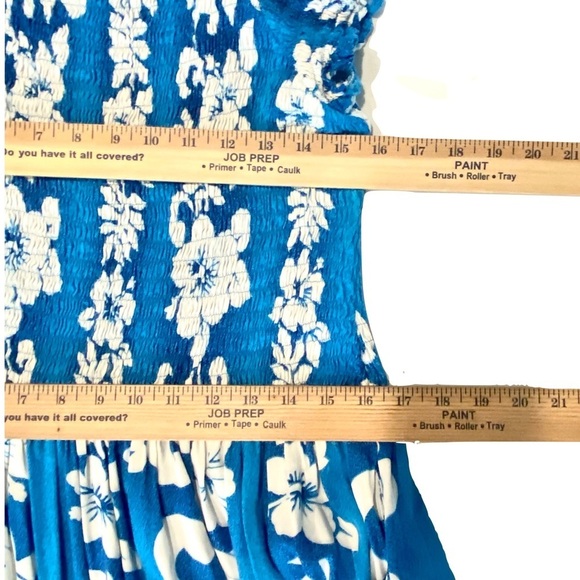Sweet Lady Vintage Blue and White Floral Patterned Sundress Size XL - Picture 8 of 9